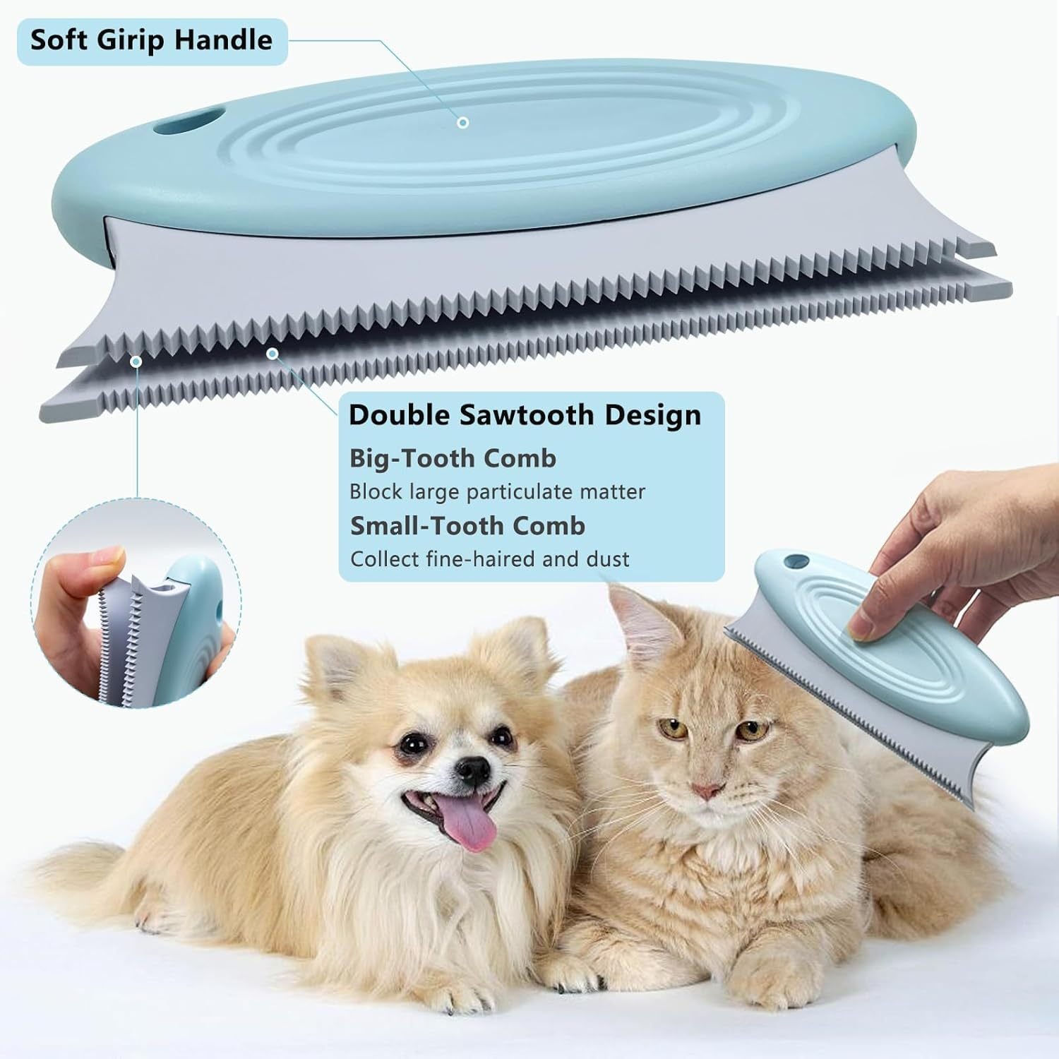 3 Pack Pet Hair Remover Lint Remover Portable Dog Cat Hair Remover Lint Cleaner Brush Reusable Lint Shaver And Carpet Scraper For Clothes Fuzz Couch Dust Car Mat Hairball